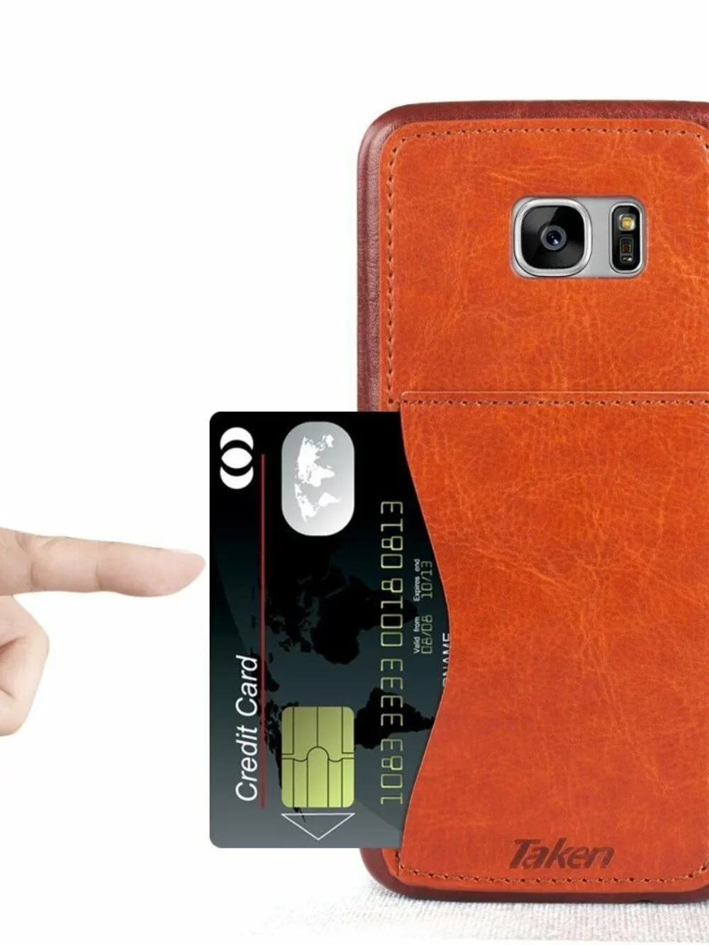 Lot of 3 New Phone Cases for Galaxy S7 Edge Wallet Magnetic Leather Silicone